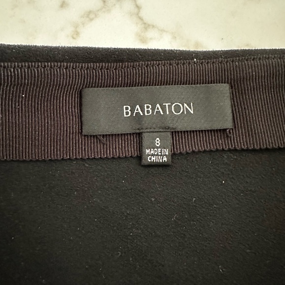 Babaton Black Suede Skirt - Picture 3 of 8